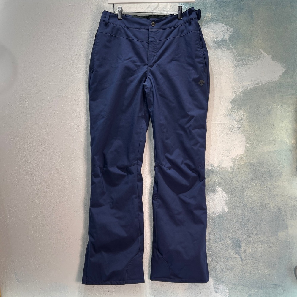 Descente Ski Snowboard Pants Sz 10 Winter Alpine Technical Women Navy Blue Insul